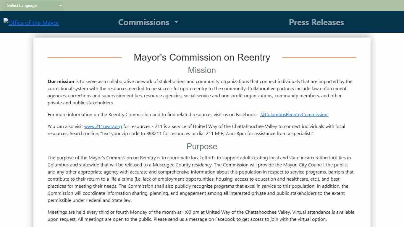 Commission on Reentry